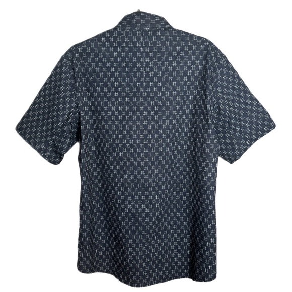 Lululemon Airing Easy Short Sleeve Buttondown IKat Check White True Navy Size S - Picture 5 of 15